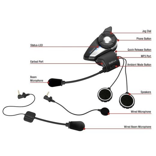 BLUETOOTH HANDSFREE HEADSET 20S EVO (DOSAH 2 KM), SENA (SADA 2 JEDNOTEK)
