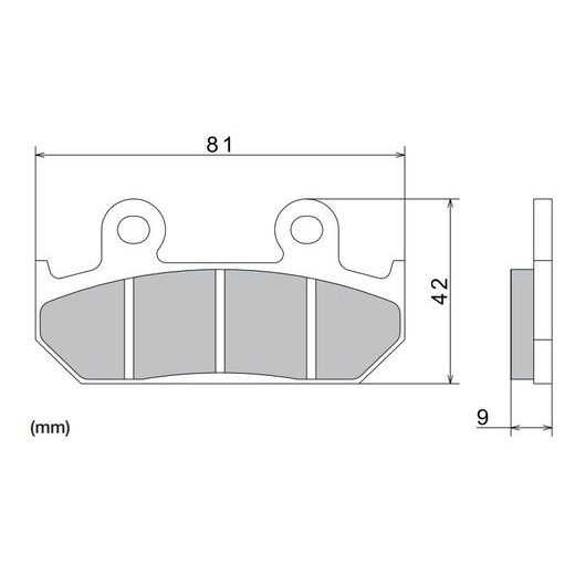 BRZDOVÉ DOŠTIČKY, NISSIN (SEMI-METALICKÁ ZMES) 2 KS V BALENÍ