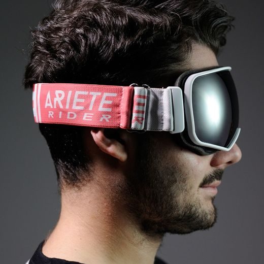 OKULIARE ARIETE PANORAMA 14900-BSBP MIRRORED LENS WHITE PINK STRAP