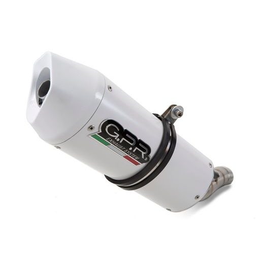 SLIP-ON EXHAUST GPR ALBUS EVO4 E5.D.137.1.CAT.ALB WHITE GLOSSY INCLUDING REMOVABLE DB KILLER, LINK PIPE AND CATALYST