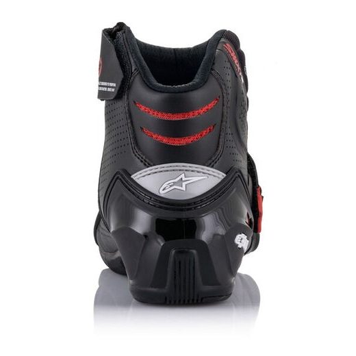 TOPÁNKY SMX-1 R VENTED 2022, ALPINESTARS (ČERNÁ/ČERVENÁ, PERFOROVANÁ OBŠÍVKA)