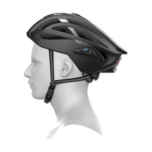 CYKLO PRILBA S HEADSETOM R2, SENA (MATNÁ ČIERNA)