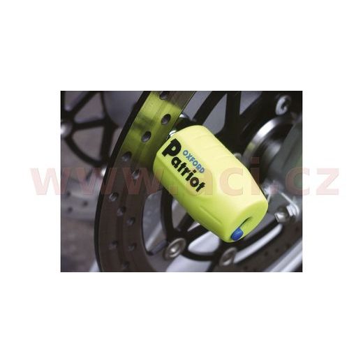 ZÁMOK KOTÚČOVÉ BRZDY PATRIOT, OXFORD (PRIEMER ČAPU 14 MM, ŽLTÝ)