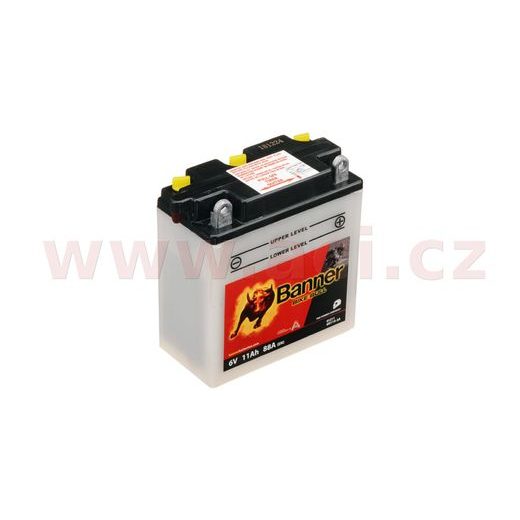 BATÉRIA 6 V, 6N11A-3A, 11AH, 88A, BANNER BIKE BULL 122X62X132