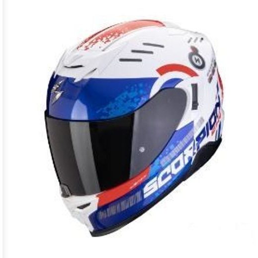 SCORPION PRILBA NA MOTOCYKEL EXO-520 EVO AIR TITAN, BIELA/MODRÁ/ČERVENÁ