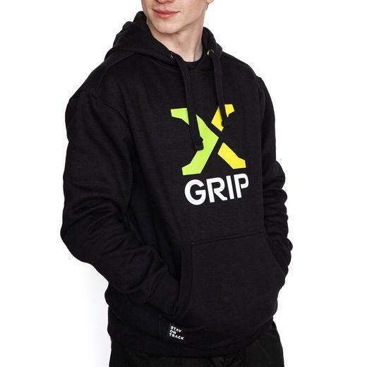 X-GRIP MIKINA S KAPUCŇOU – ČIERNA