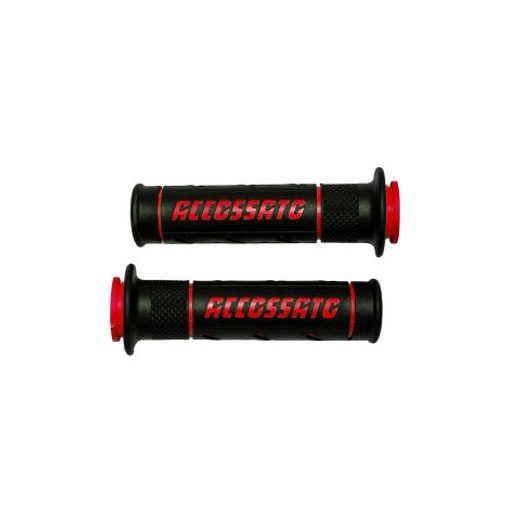 PAIR OF STREET GRIPS ACCOSSATO GR011 ČIERNA WITH ACCOSSATO SIGN