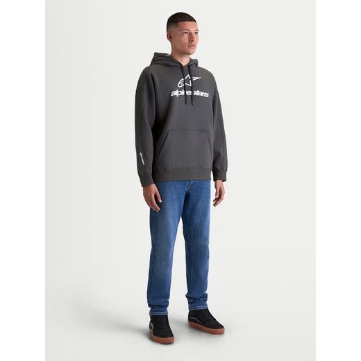 ALPINESTARS PRELUDE OVERSIZED HOODIE – VOĽNOČASOVÁ MOTO MIKINA (TMAVO SIVÁ)