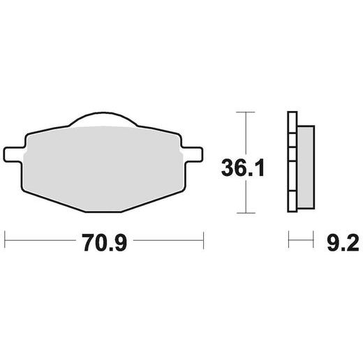 BRZDOVÉ DOŠTIČKY, BRAKING (SEMI-METALICKÁ ZMES SM1) 2 KS V BALENÍ