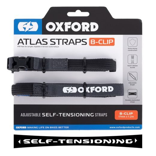 ZAVAZADLOVÉ POPRUHY ATLAS B-CLIP, OXFORD (SIVÁ, 17MM X 1,2M)