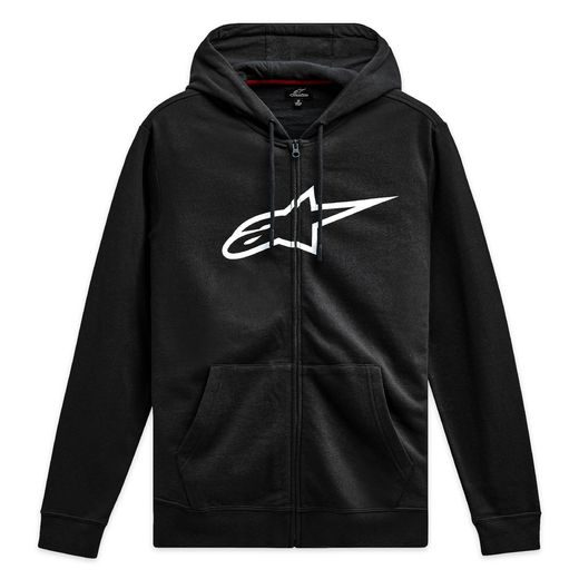 ALPINESTARS AGELESS ZIP HOODIE 3 – VOĽNOČASOVÁ MOTO MIKINA (ČIERNA/BIELA)