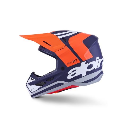 PRILBA SM7 CORE, ALPINESTARS (ORANŽOVÁ/MODRÁ/BÍLÁ/MATNÁ) 2026