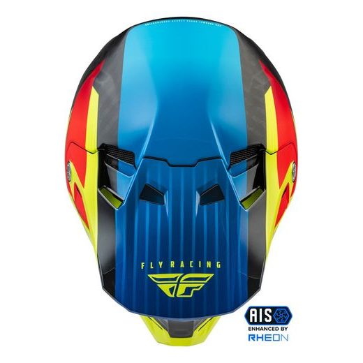 PŘILBA FORMULA CARBON PRIME, FLY RACING - USA (HI-VIS, MODRÁ, ČERVENÁ)