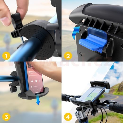 DRŽIAK ELTA MOBILNÉHO TEL. NA RIADIDLÁ PRE KOLESO/MOTORKU