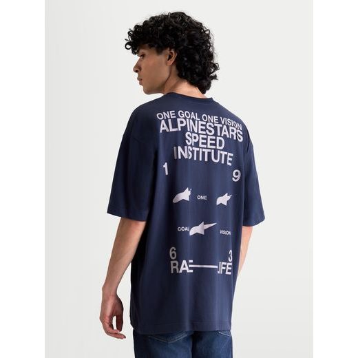 ALPINESTARS INSTITUTE OVERSIZED CSF – VOĽNOČASOVÉ MOTO TRIČKO (MODRÁ)
