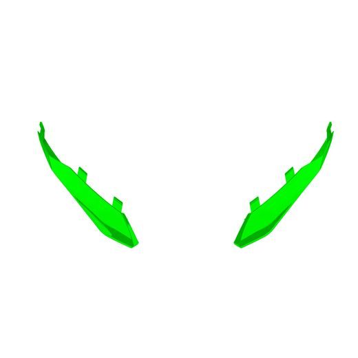 ZADNÍ SPOILER PRO PŘILBU TWIST 3, AIROH (SHARD - ZELENÝ LESKLÝ)