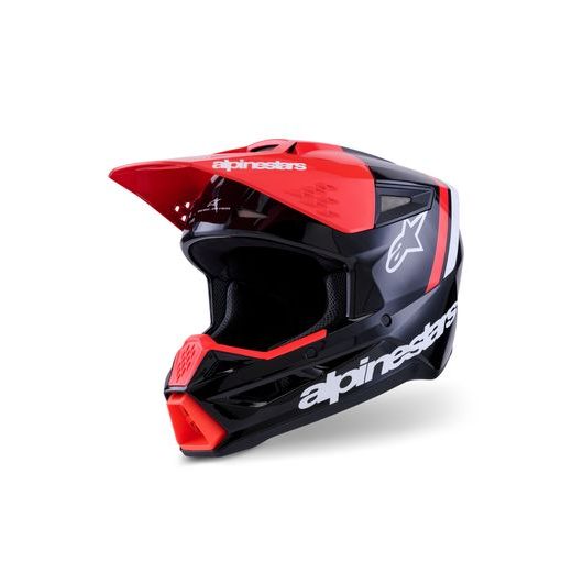 PRILBA S-M3 RADIUM, ALPINESTARS (ČERNÁ/ČERVENÁ FLUO/BÍLÁ) 2026