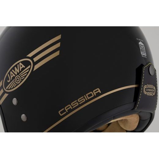 PRILBA ESO JAWA PÉRÁK, CASSIDA (ČIERNA PERLEŤ/ZLATÁ) 2024