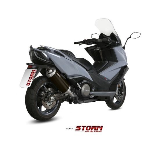 KONCOVKA VÝFUKU STORM OVAL O.008.LX2B OCEĽOVO ČIERNA