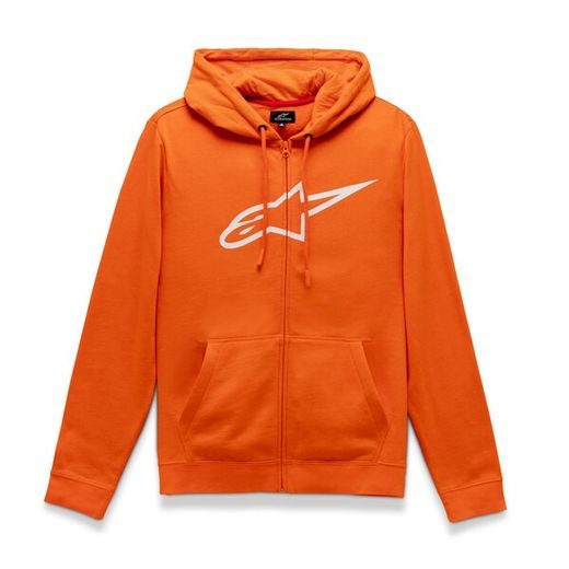 MIKINA AGELESS II FLEECE, ALPINESTARS (ORANŽOVÁ/BÍLÁ)