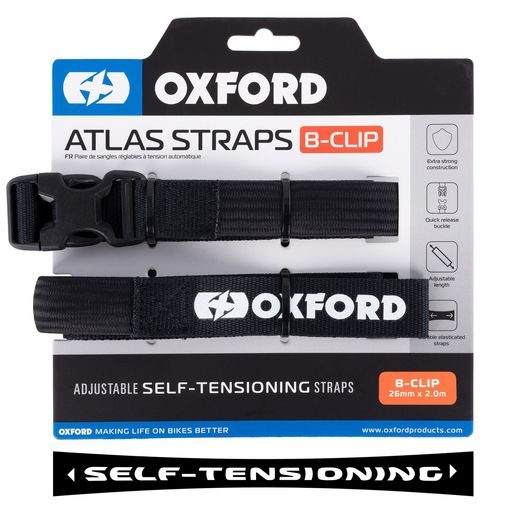 ZAVAZADLOVÉ POPRUHY ATLAS B-CLIP, OXFORD (ČIERNA, 26MM X 2M)