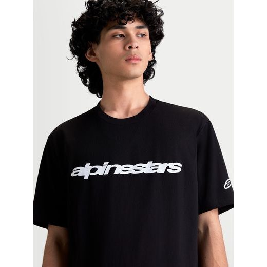 ALPINESTARS RACE WORDMARK CSF – VOĽNOČASOVÉ MOTO TRIČKO (ČIERNA/BIELA)