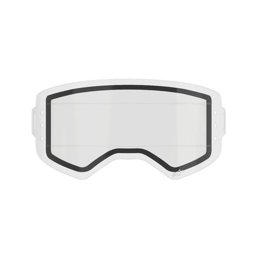 ALPINESTARS PLEXI PRE OKULIARE SUPERTECH – NÁHRADNÉ SKLO (PLEXI) NA MOTOKROSOVÉ OKULIARE (DVOJITÉ ANTIFOG ČÍRE PRE SYSTÉM ROLL-OFF)