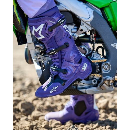 TOPÁNKY TECH 10, ALPINESTARS (FIALOVÁ/ČERNÁ/BÍLÁ) 2024