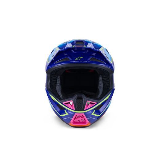 PRILBA SM7 CAST, ALPINESTARS (MODRÁ/RŮŽOVÁ/ŽLUTÁ FLUO) 2026