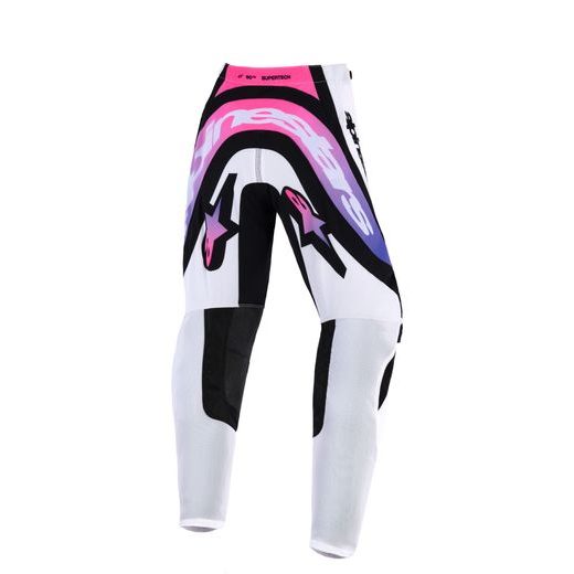 ALPINESTARS SUPERTECH VISTA YOUTH – DETSKÉ MOTOKROSOVÉ NOHAVICE NA MX A ENDURO (BIELA/FIALOVÁ/ČIERNA) 2026