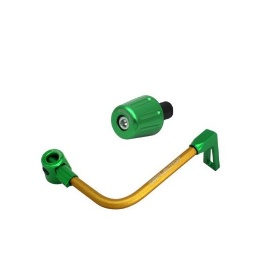 LEVER GUARD ACCOSSATO WITH GOLD HOSE AND JOINT RIGHT, ALUMINIUM