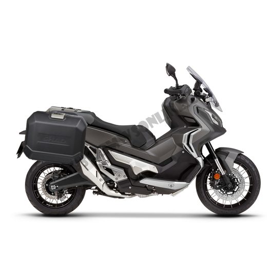 KOMPLETNÁ SADA BOČNÝCH ČIERNYCH HLINÍKOVÝCH KUFROV SHAD TERRA BLACK, 36L/36/ BOČNÉ KUFRE, VRÁTANE MONTÁŽNEJ SADY SHAD HONDA X-ADV 750