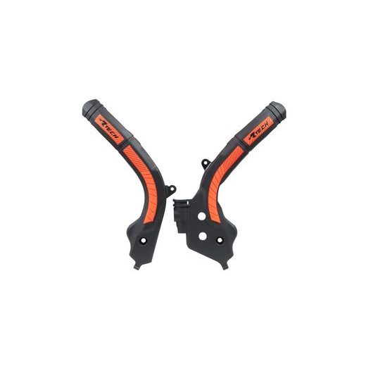 PROTEKTORY RÁMU KTM, RTECH (SADA, ČIERNO-ORANŽOVÉ)
