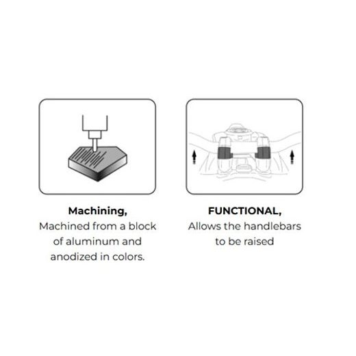 ZVÝŠENIE RIADIDIEL PUIG PULLBACK 22360P STRIEBORNÁ HEIGHT 25MM, D 29MM, BACK 16MM