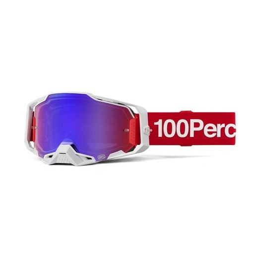100% ARMEGA CORBIN – MOTOKROSOVÉ OKULIARE (ČERVENÉ/MODRÉ SKLO)
