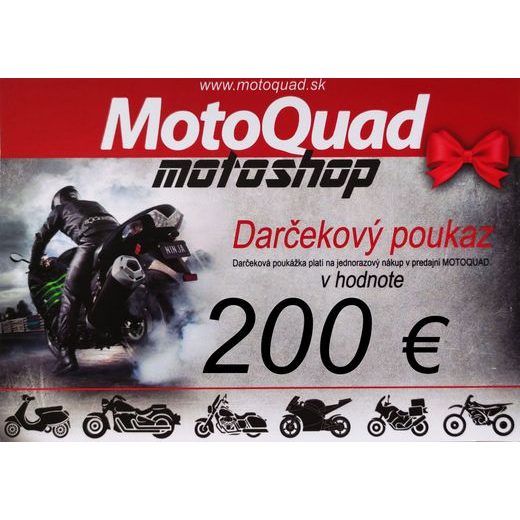 DARČEKOVÉ POUKAZY - MOTOQUAD