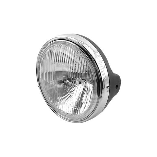 PREDNÉ SVETLO HLAVNÁ OKRÚHLE ČIERNE/CHROM (PRIEMER 190 MM, H4 12V 60/55W)
