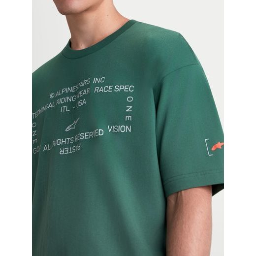 ALPINESTARS INFINITY OVERSIZED CSF – VOĽNOČASOVÉ MOTO TRIČKO (ZELENÁ)