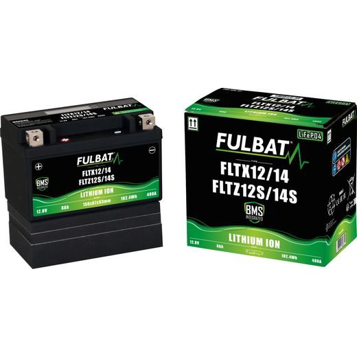 LÍTIOVÁ BATÉRIE& LIFEPO4& YTX12-BS, YTX14-BS, YTZ12S-BS, YTZ14S-BS& FULBAT& 12V, 8AH, 480A, HMOTNOSŤ 1,20 KG, 150X87X93