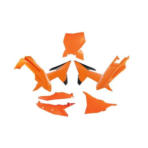 SADA PLASTOV 6 DIELOV KTM, RTECH (ORANŽOVÁ, ČIERNA)