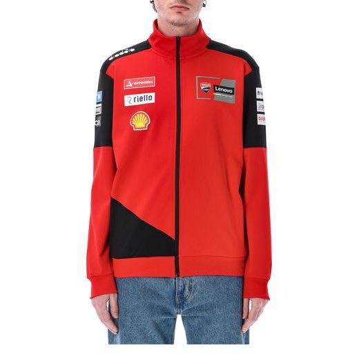 MIKINA NA ZIP TEAM DUCATI CORSE, (ČERVENÁ, ČIERNA)