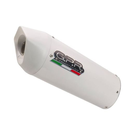 SLIP-ON EXHAUST GPR ALBUS EVO4 E4.H.236.ALBE4 WHITE GLOSSY INCLUDING REMOVABLE DB KILLER AND LINK PIPE