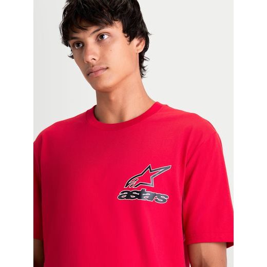 ALPINESTARS LINEOUT CSF – VOĽNOČASOVÉ MOTO TRIČKO (ČERVENÁ)