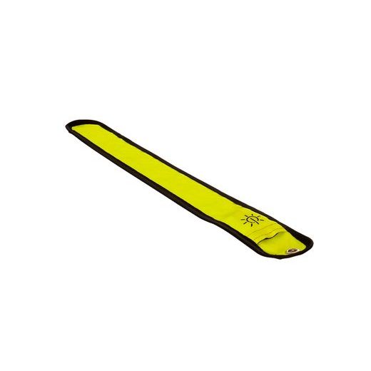 REFLEXNÉ PÁSIK BRIGHT HALO SA SVETLOM Z OPTICKÝCH VLÁKIEN, OXFORD (ŽLTÁ FLUO, ROZMERY D X Š = 353 X 45 MM)