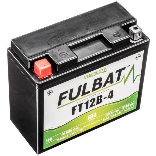 BATÉRIA 12 V, FT12B-4 GÉL, 12V, 10AH, 210A, BEZÚDRŽBOVÁ GÉL TECHNOLÓGIE 150X69X130 FULBAT (AKTIVOVANÁ VO VÝROBE)