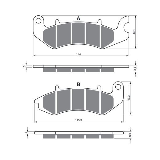 BRZDOVÉ OBLOŽENIE GOLDFREN 393 S3
