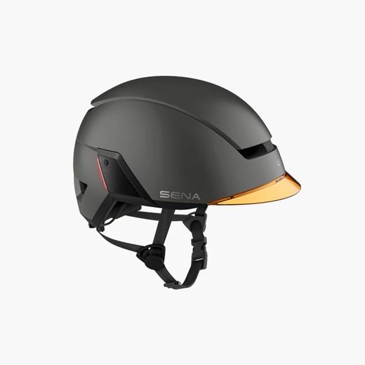 CYKLO PRILBA S HEADSETOM U1, SENA (TMAVO SIVÁ)