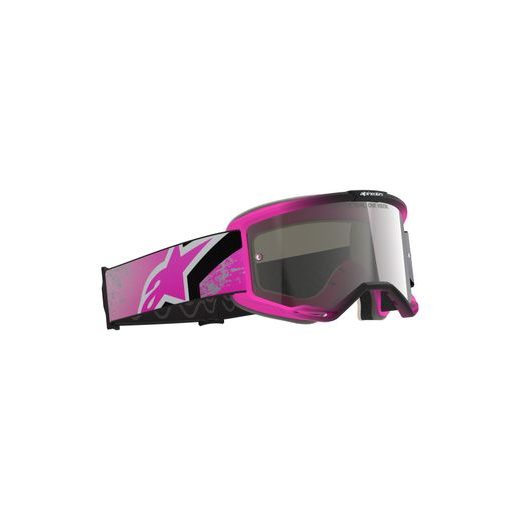 ALPINESTARS VISION 5 LAHND – MOTOKROSOVÉ OKULIARE NA MX A ENDURO (RUŽOVÁ FLUO/SIVÁ/ČIERNA/BIELA, ZRKADLOVÉ STRIEBORNÉ PLEXI) 2026
