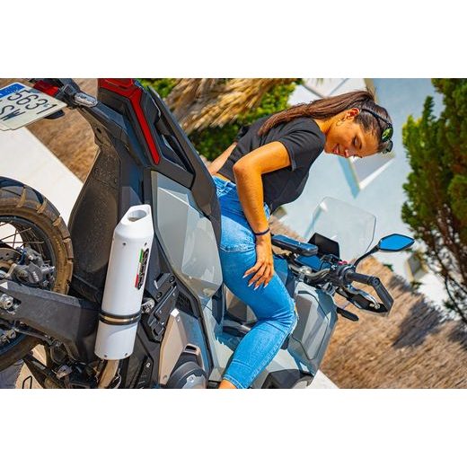 SLIP-ON EXHAUST GPR ALBUS EVO4 HON.269.ALBE5 WHITE GLOSSY INCLUDING REMOVABLE DB KILLER AND LINK PIPE