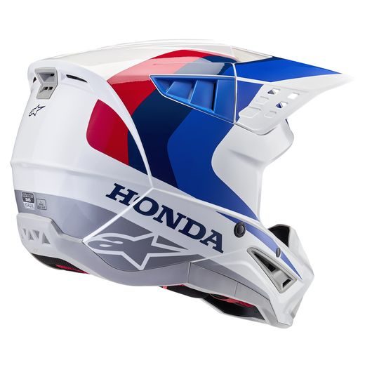PŘILBA S-M5 HONDA KOLEKCE, ALPINESTARS (BÍLÁ/MODRÁ/ČERVENÁ) 2024